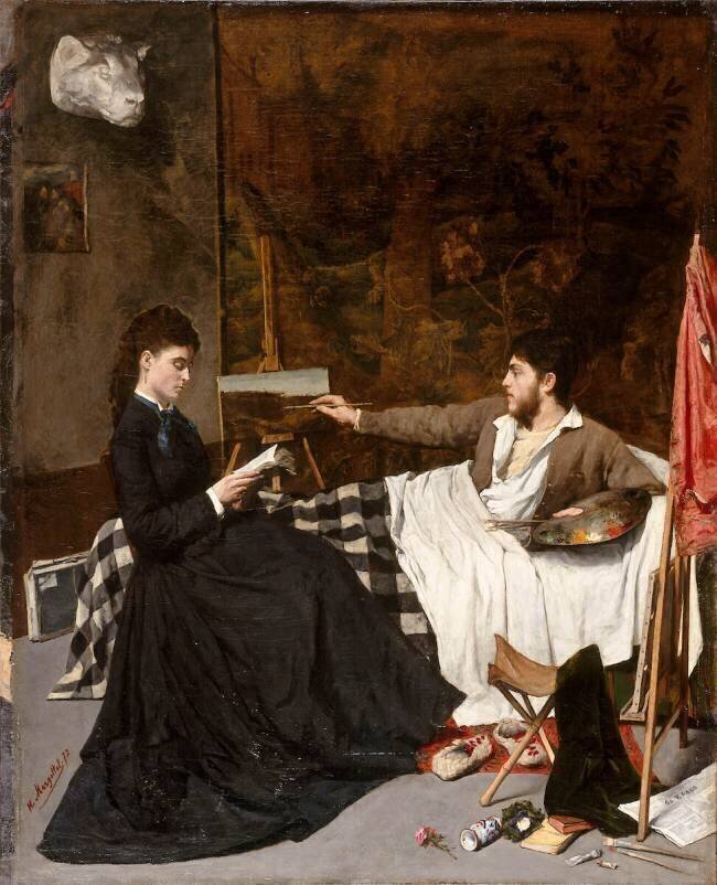 Un coin d'atelier Hippolyte Margottet