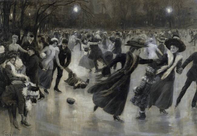 Une fête sur la glace Wilhelm Gause