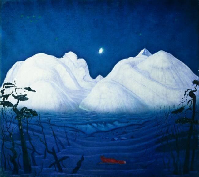 Une nuit d’hiver dans la montagne Harald Sohlberg