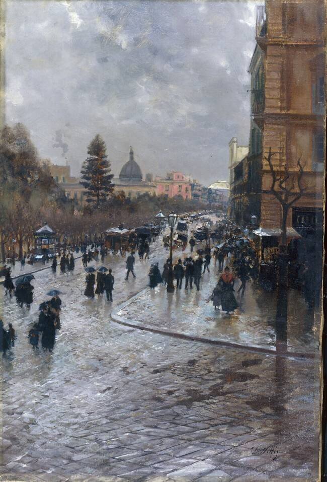 Une rue de Paris Attilio Pratella