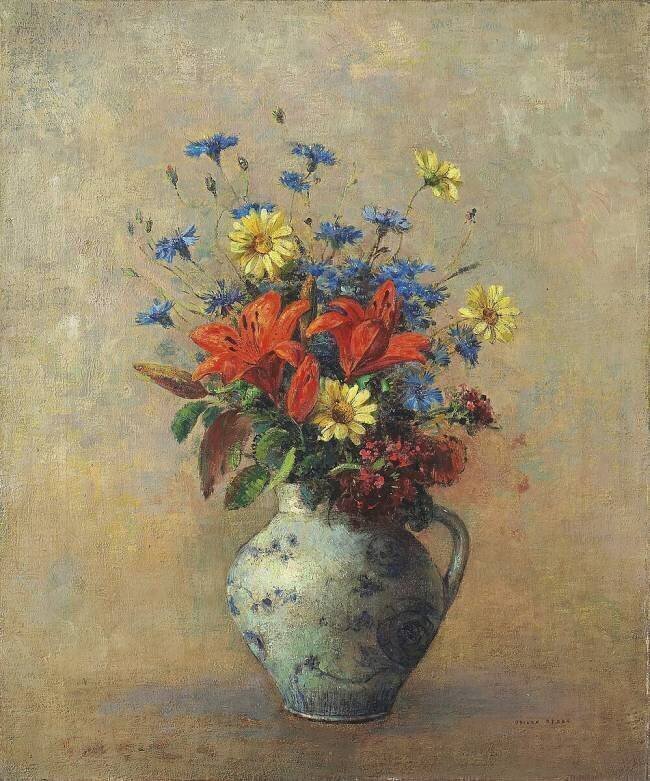 Vase of Flowers Odilon Redon