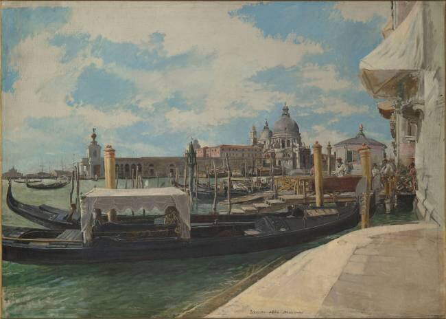 Venise : le Grand Canal, vue prise du seuil de la Casa Fumagalli Jean-Louis-Ernest Meissonier