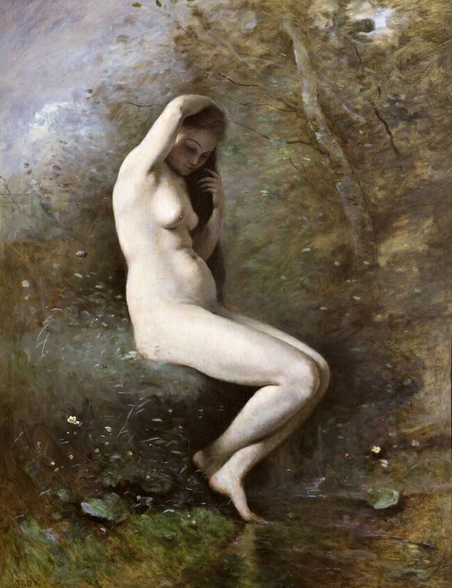 Venus Bathing Jean-Baptiste Camille Corot