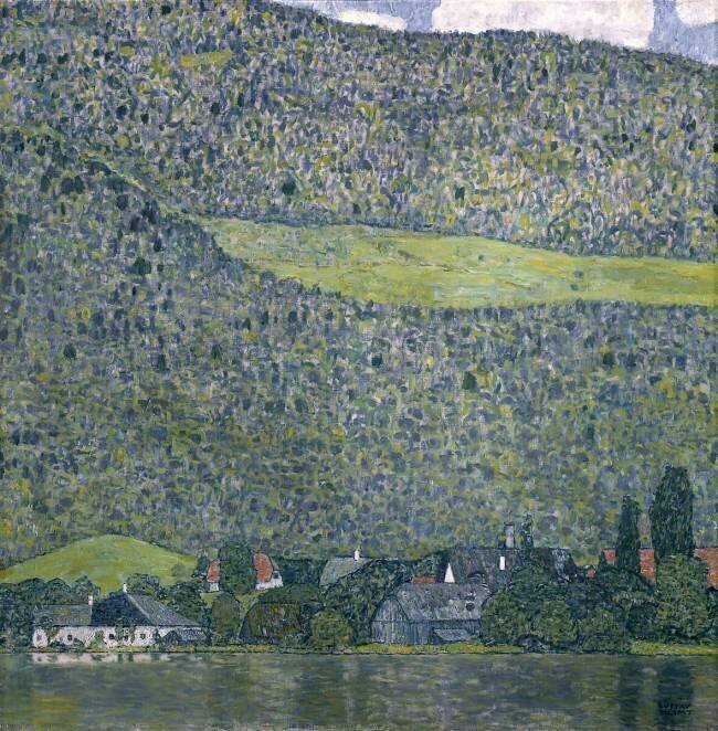 View of a Chateau Unterach on Lake Attersee Gustav Klimt