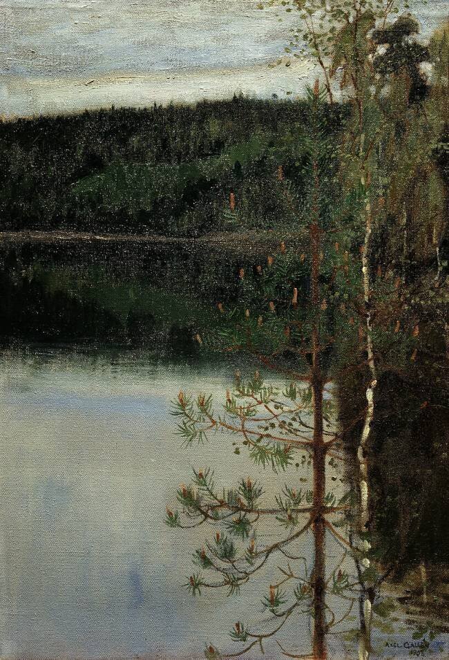 View of a lake Akseli Gallen-Kallela