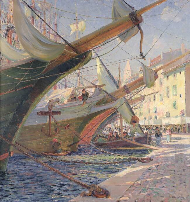 View of a Mediterranean Port Frédéric Montenard