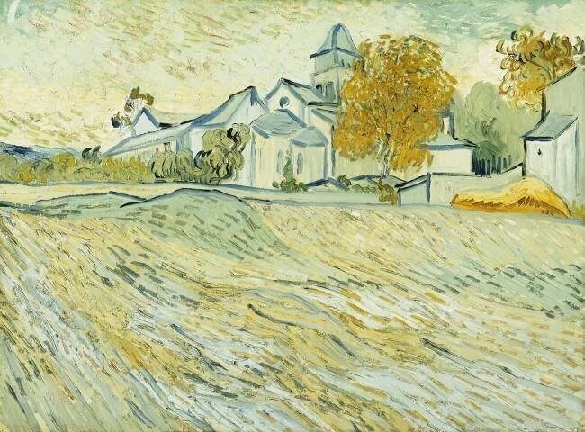 View of Asylum and Saint-Remy Chapel Vincent van Gogh