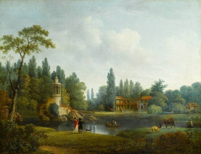 View of the hameau of the Petit Trianon Pierre Joseph Wallaert