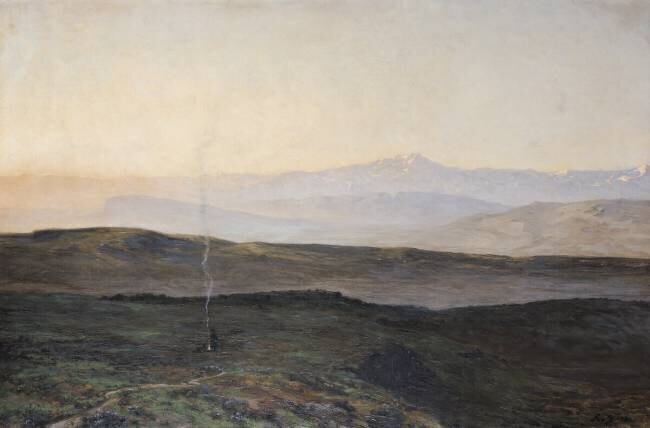View of the Pyrenees from Plague Edmond Yarz