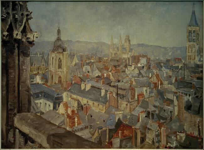 View over the rooftops of Rouen Ludovic Piette