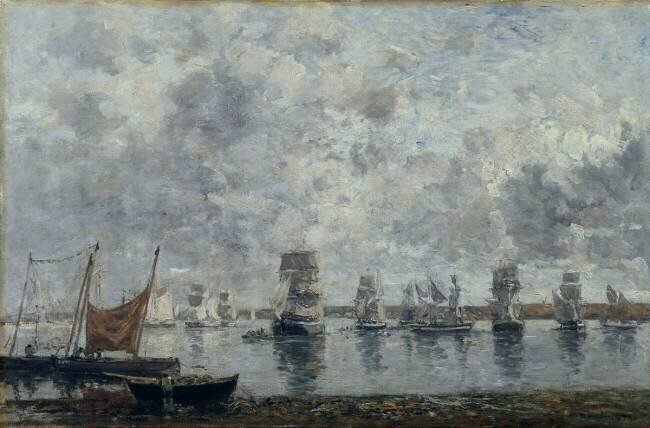 Voiliers, Camaret. Eugène Boudin