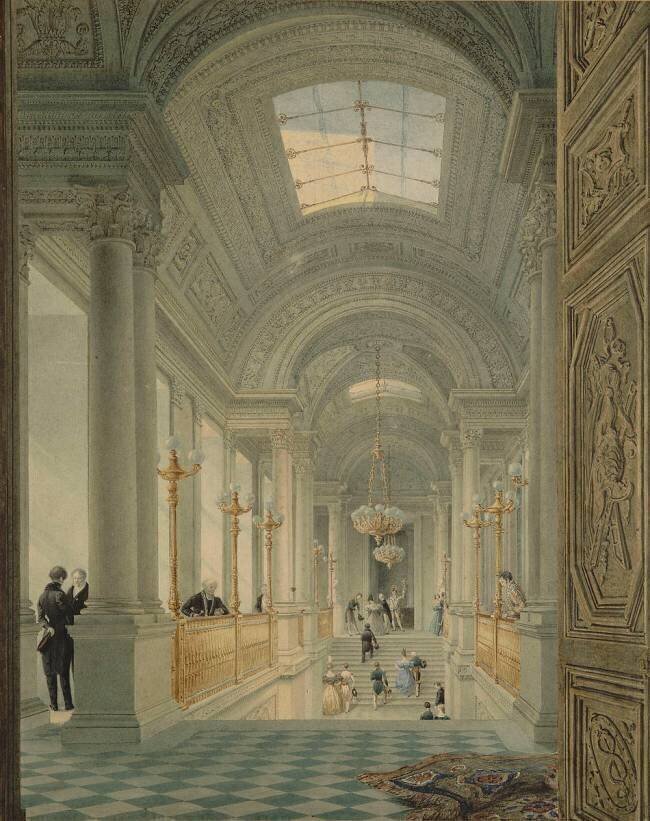 Vue de l'escalier du château des Tuileries Eugène Viollet-Le-Duc