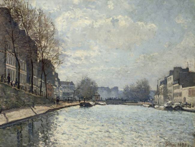 Vue du canal Saint-Martin, Paris Alfred Sisley