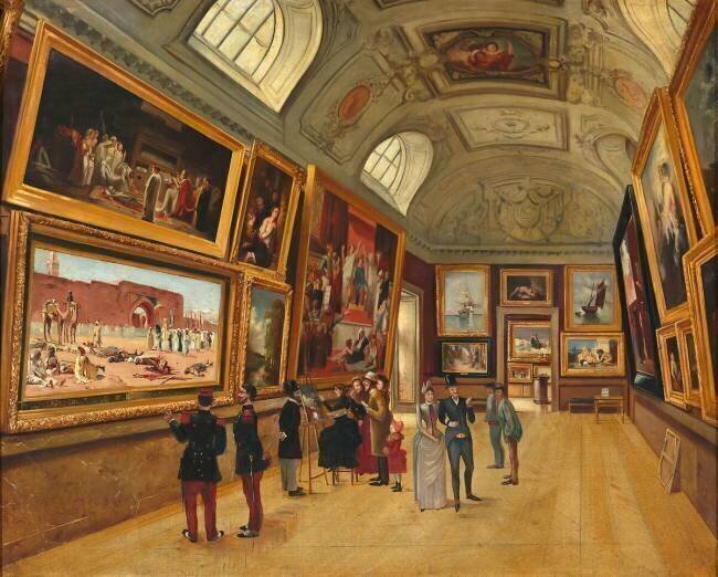 Vue d'une salle du musée du Luxembourg, à Paris anonymous