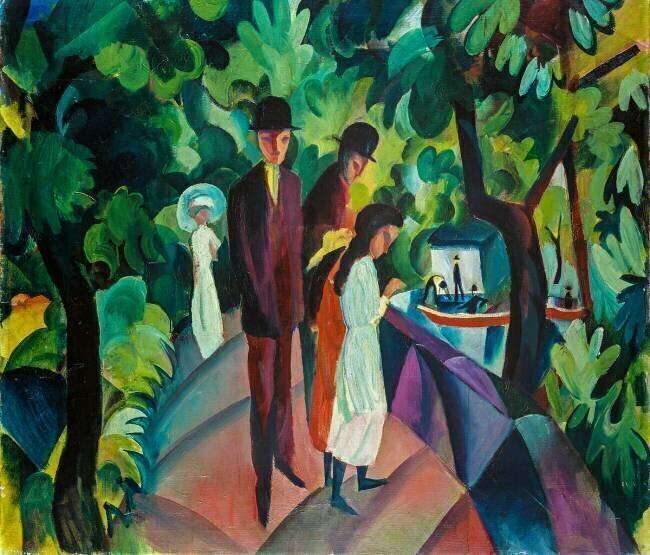 Walkers on the Bridge August Macke