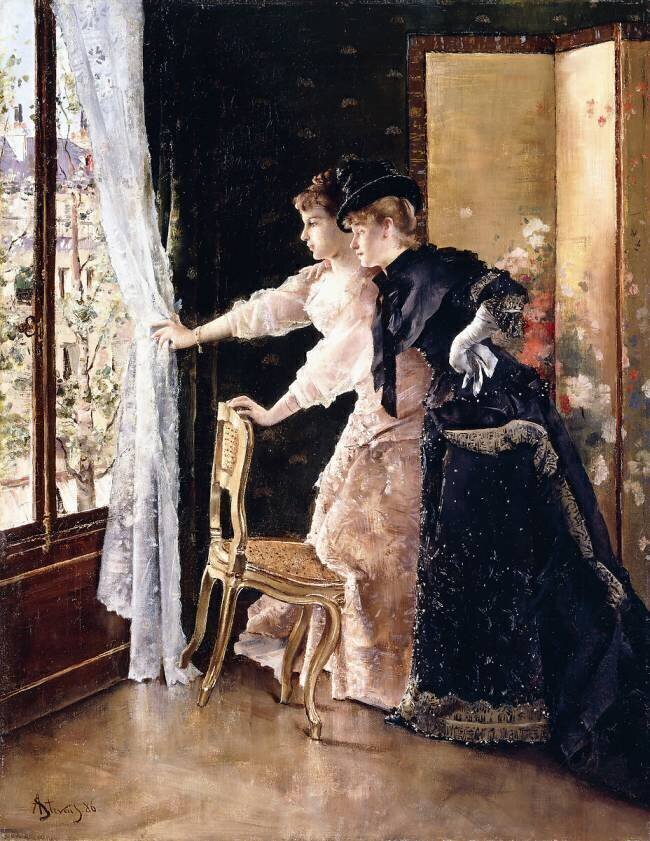 Watching the Fiance pass by Alfred Stevens