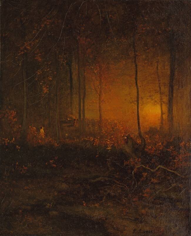Watching the Sun Glow George Inness