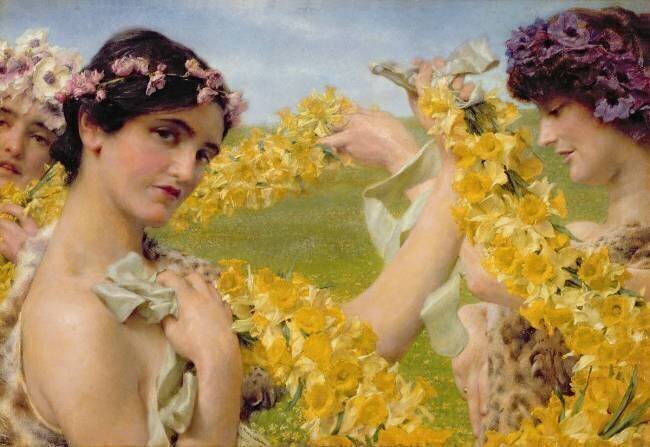 When Flowers Return Lawrence Alma-Tadema