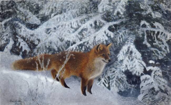Winter fox Bruno Liljefors