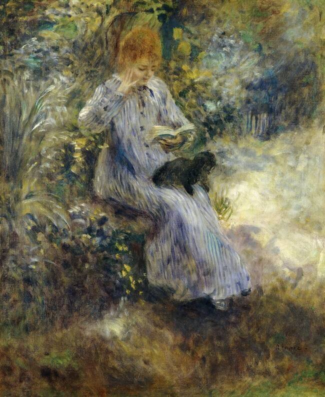 Woman and Black Dog Auguste Renoir