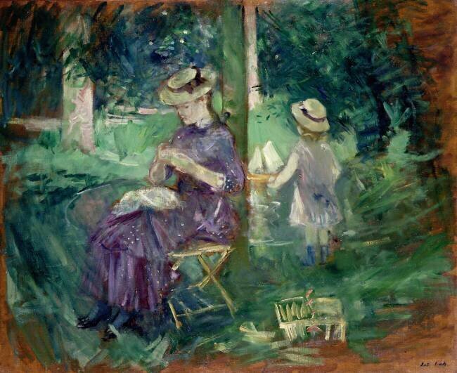 Woman and Child in a Garden Berthe Morisot