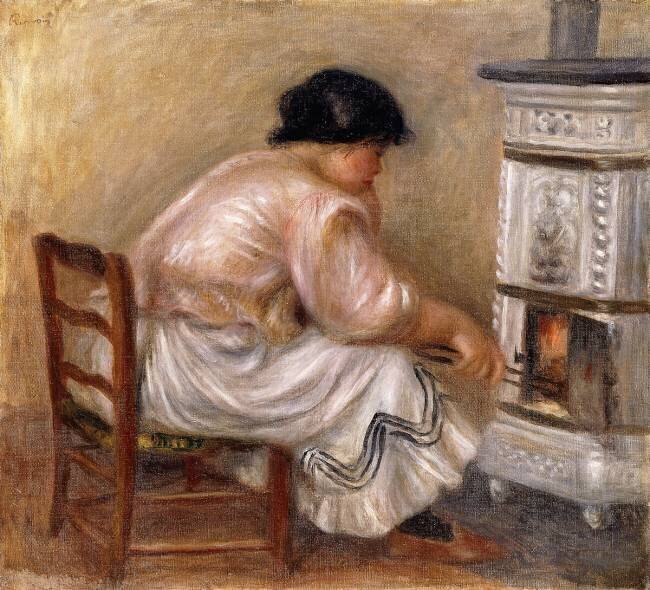 Woman at the Corner of the Stove Auguste Renoir