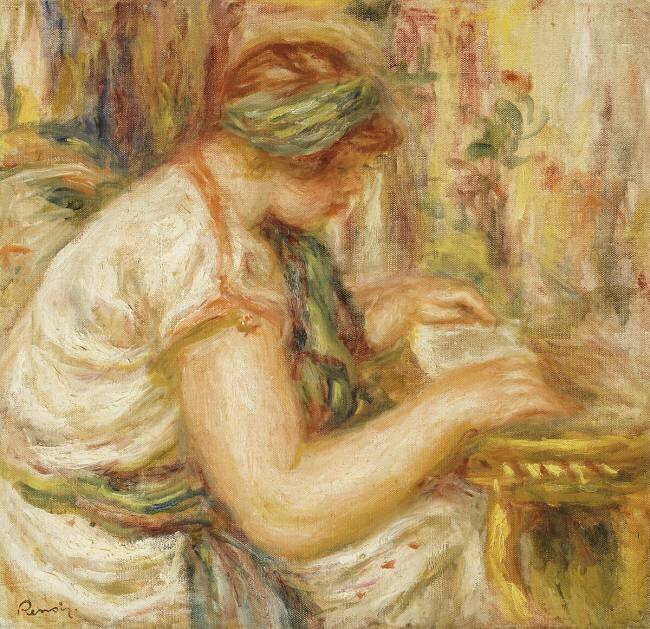 Woman in an Arab Blouse Reading Auguste Renoir