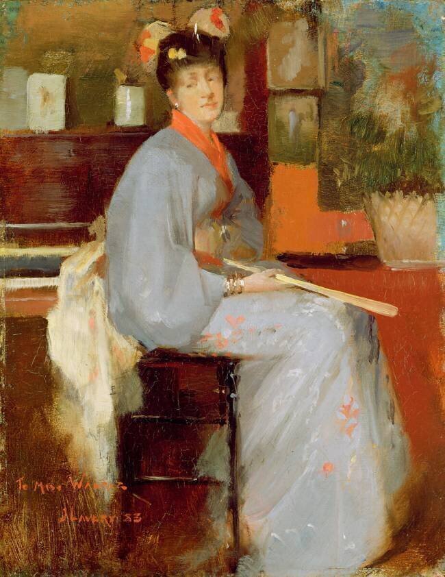 Woman in Japanese Dress John Lavery