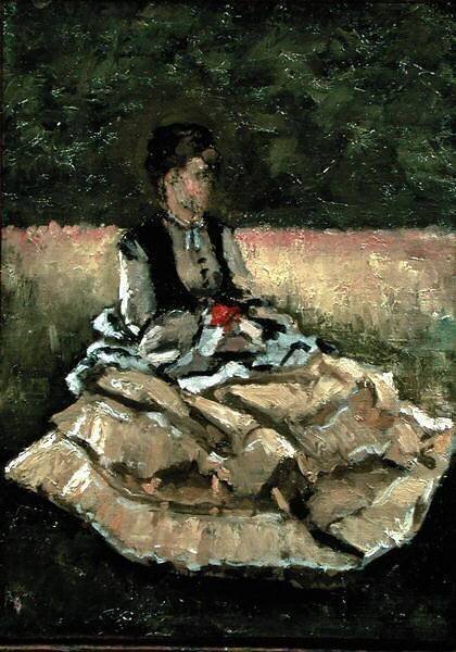 Woman seated on the Lawn Gustave Caillebotte
