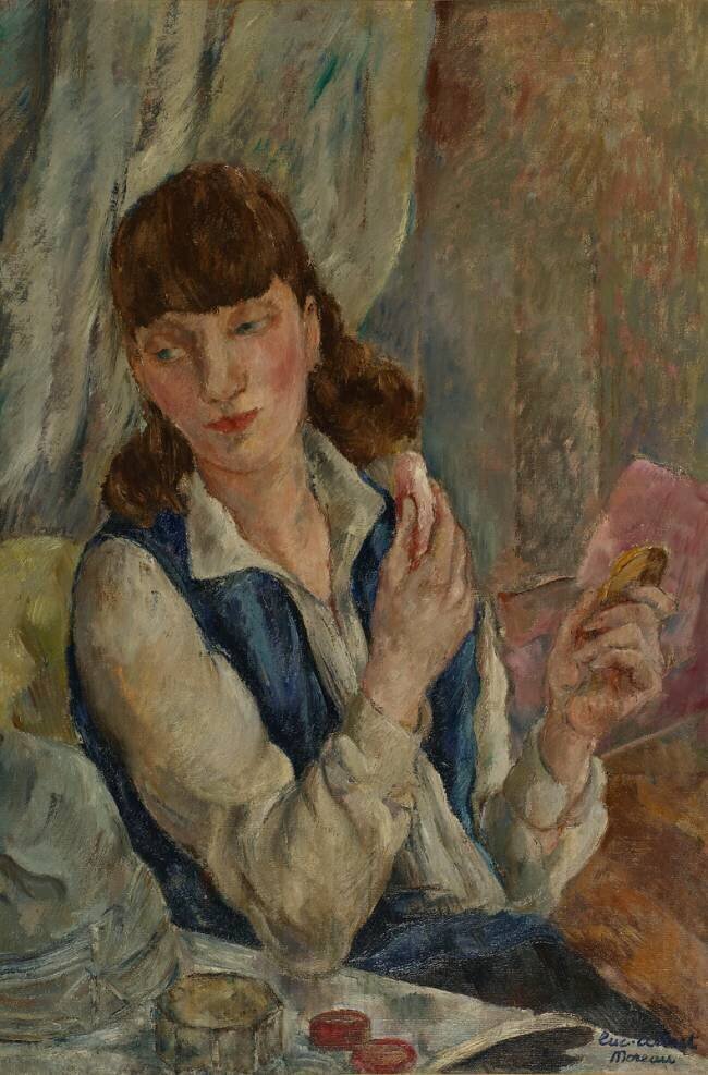 Woman wearing make-up Luc-Albert Moreau