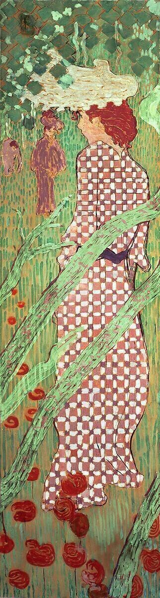 Woman with a Checked Dress Pierre Bonnard