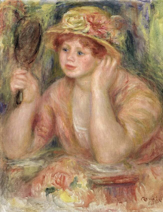 Woman with a Mirror Auguste Renoir
