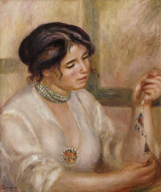 Woman with a Necklace Auguste Renoir