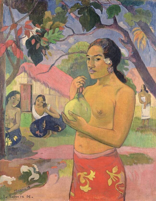 Woman with Mango Paul Gauguin