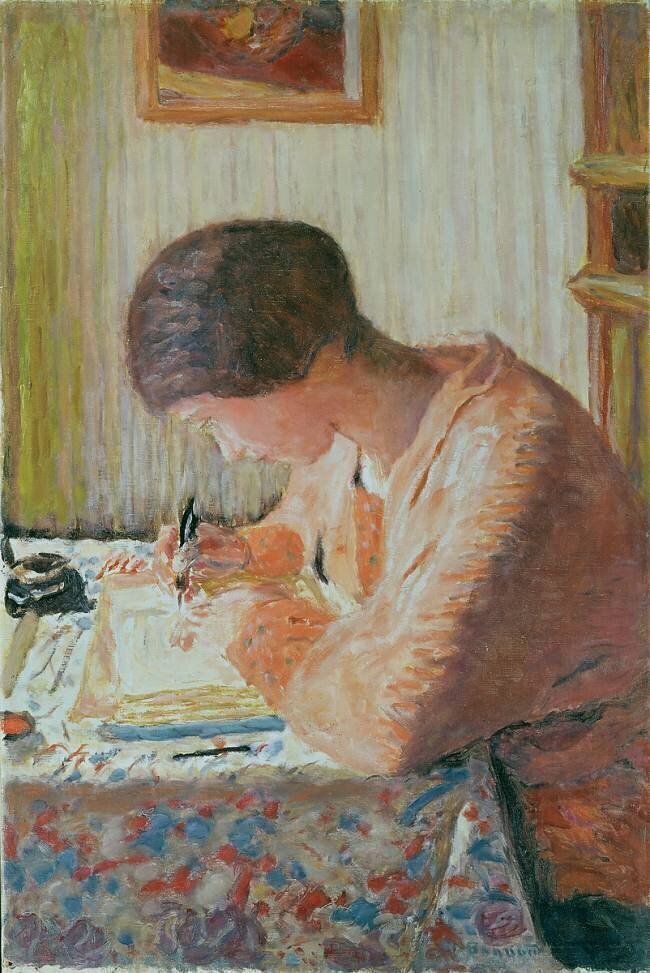 Woman Writing Pierre Bonnard