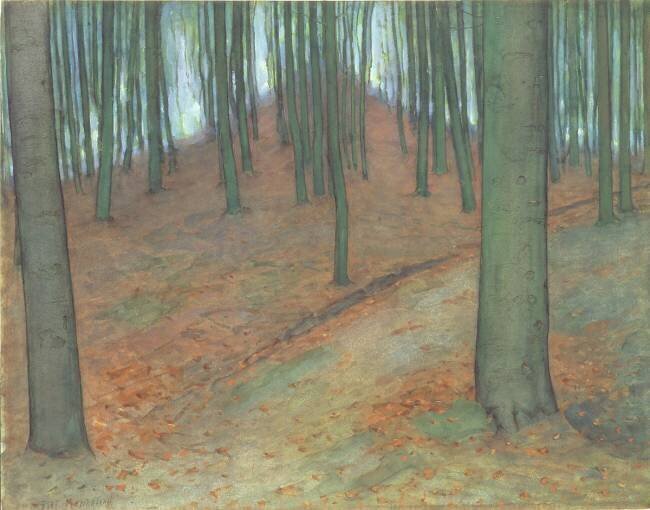 Wood with Beech Trees Piet Mondrian