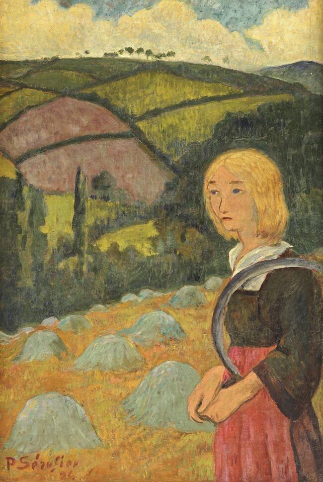 Young Breton Girl and Haystacks Paul Serusier