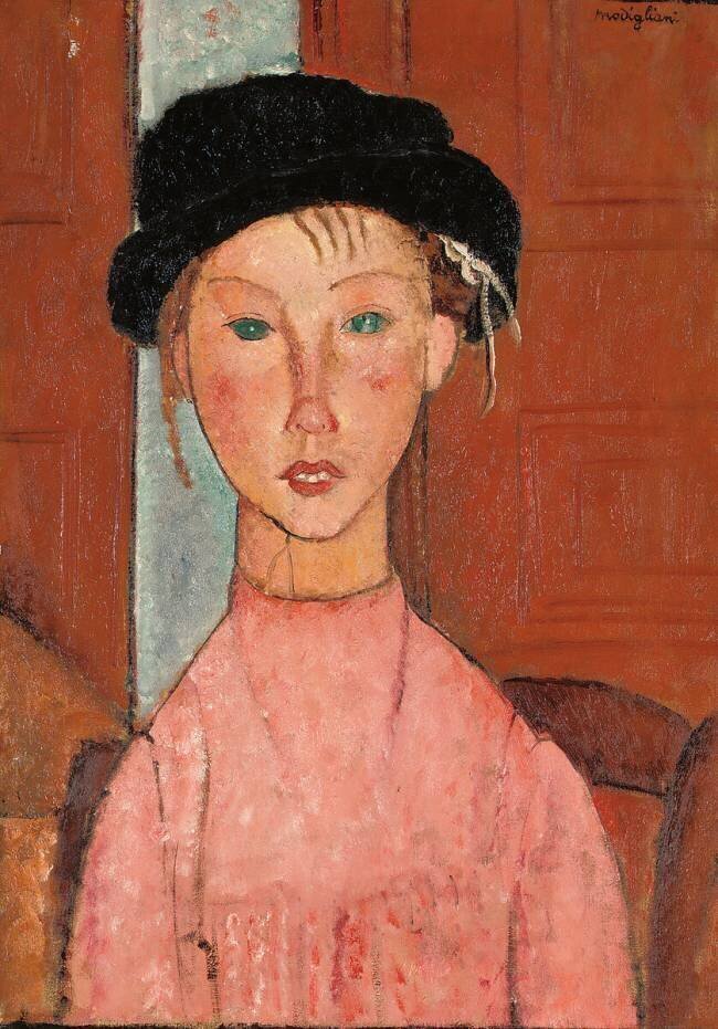 Young Girl in a Beret Amedeo Modigliani