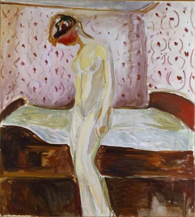 Young Girl in Crying Painting by Edvard Munch Edvard Munch