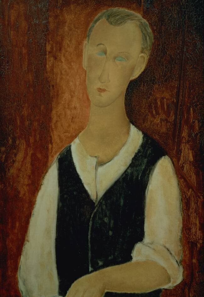 Young Man with a Black Waistcoat Amedeo Modigliani