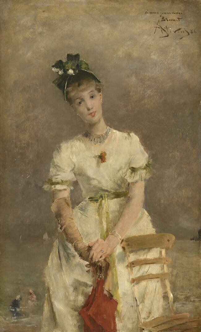 Young Woman by the Sea Alfred Stevens