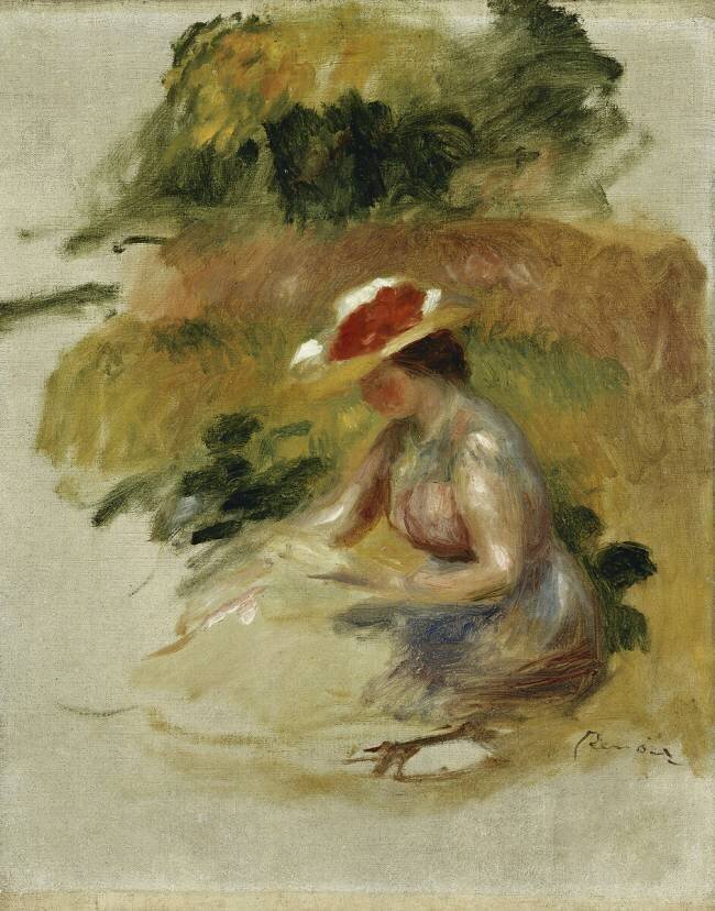 Young Woman Reading Auguste Renoir