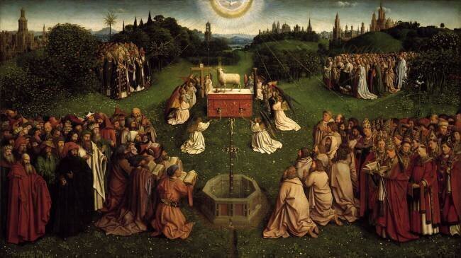 Adoration of the Mystic Lamb Jan van Eyck