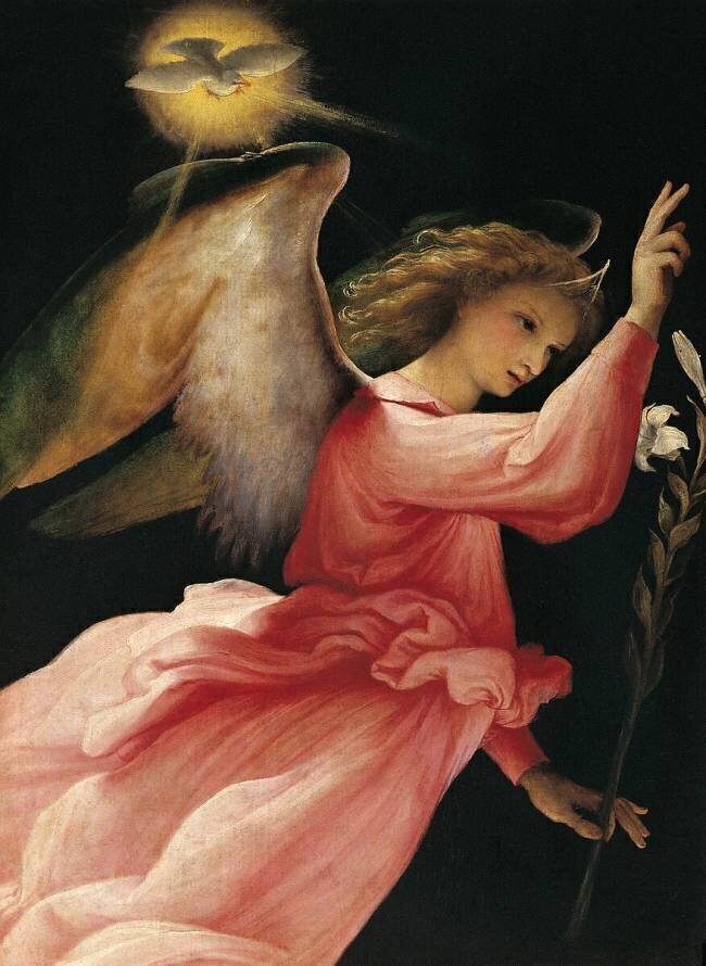 Angel of Annunciation Lorenzo Lotto