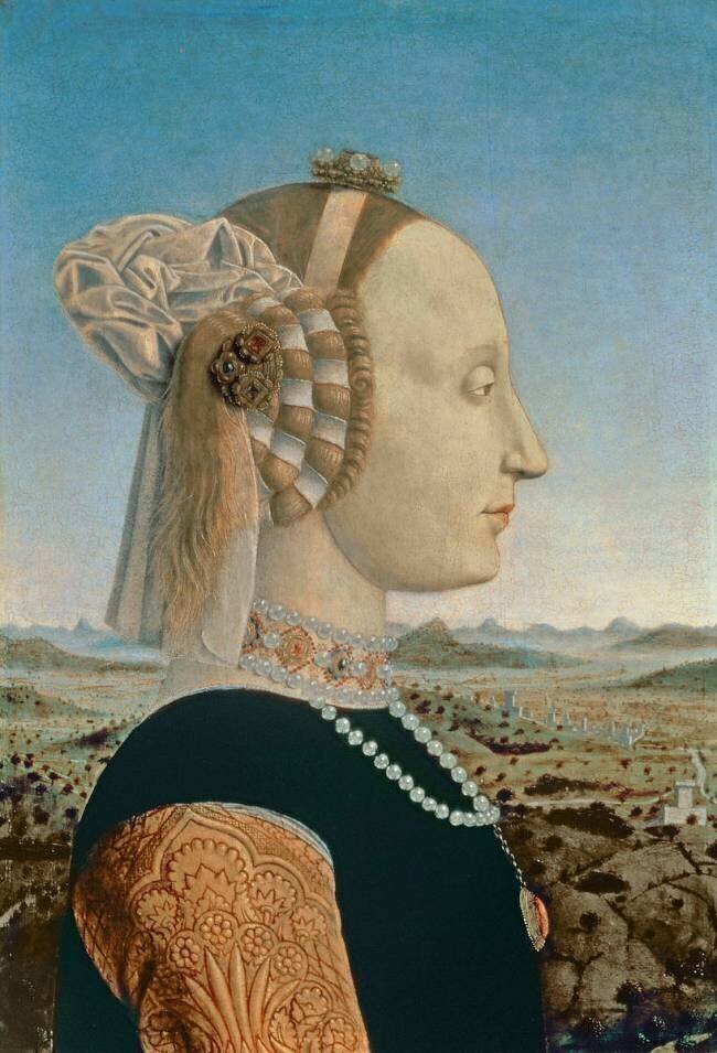 Battista Sforza, Wife of Federico III da Montefeltro, Duke of Urbino Piero della Francesca