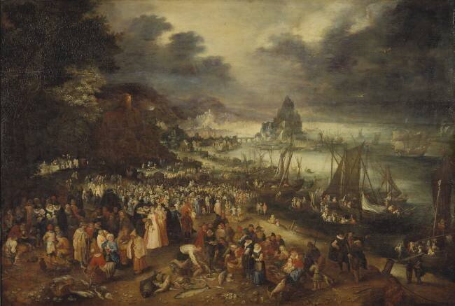Christ Preaching from the Boat Jan Brueghel the Elder