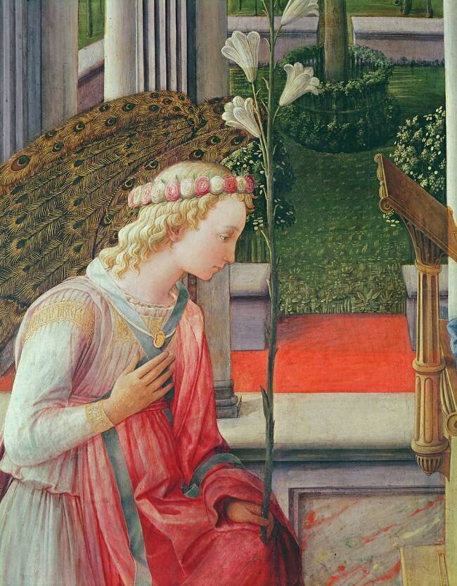 Detail of the Annunciation Filippo Lippi