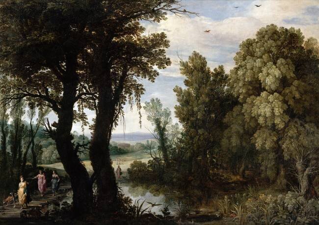 Diane et ses nymphes allant à la chasse Paul Bril