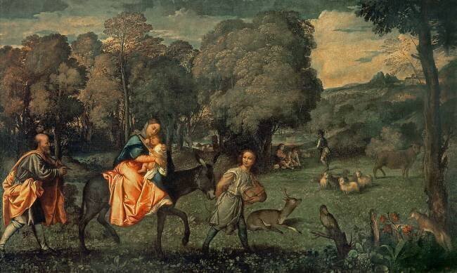 Flight into Egypt Tiziano