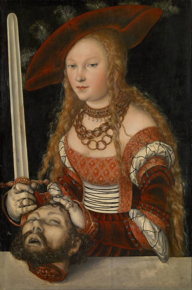 Judith tenant la tête d'Holopherne Lucas Cranach the Elder